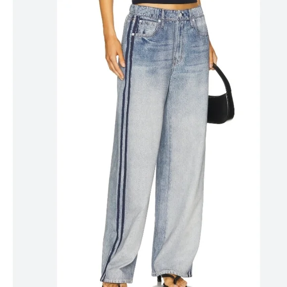 Rag & Bone Miramar Wide Leg Track Jean In Coney S NWT - Picture 3 of 16